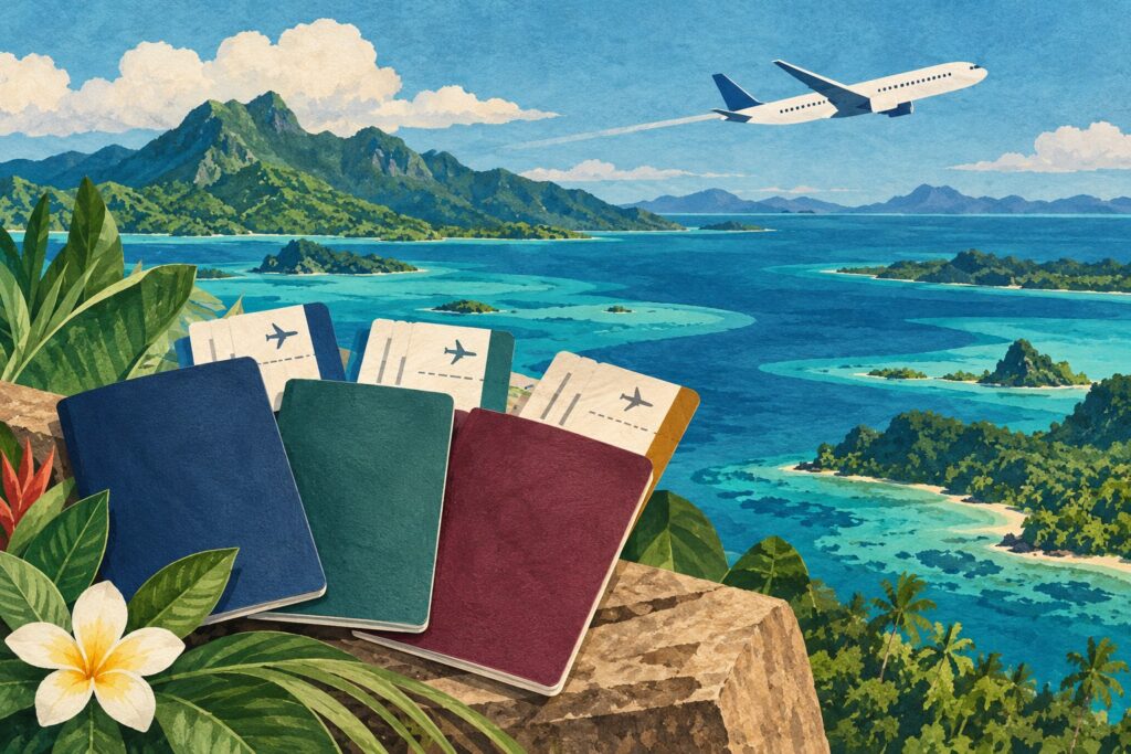 Editorial illustration: PM Salwai: visa free entry to Australia and New Zealand on the table