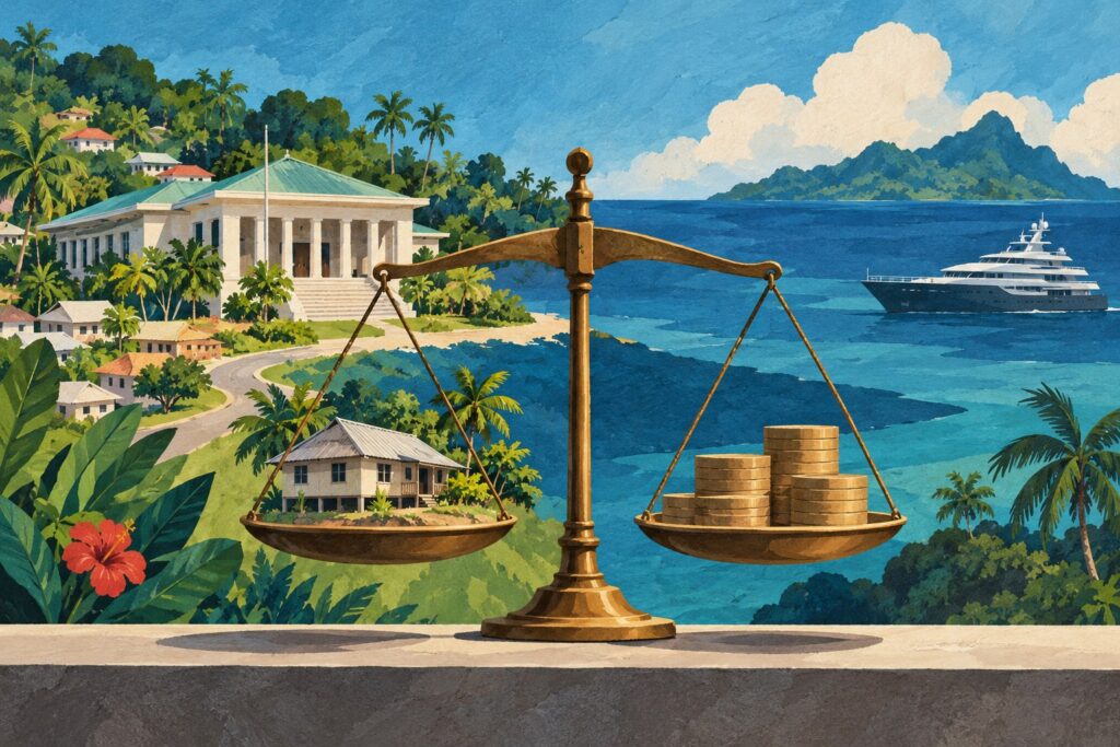 Editorial illustration: ‘Government should get revenues from land, not offshore business or income tax’