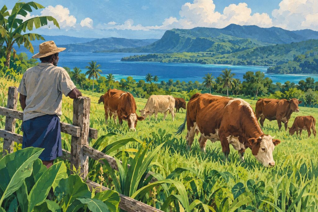 Editorial illustration: New project to improve beef cattle productivity on Santo