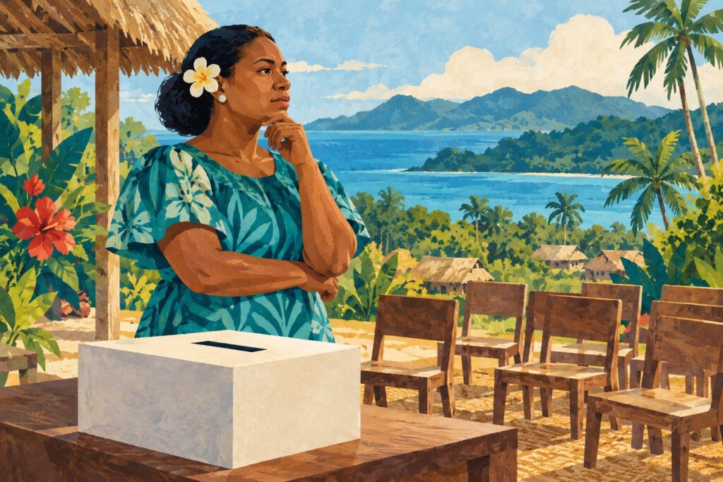 Editorial illustration: Hilda Lini to be candidate of Leleon Vanua Democratic Party in Port Vila